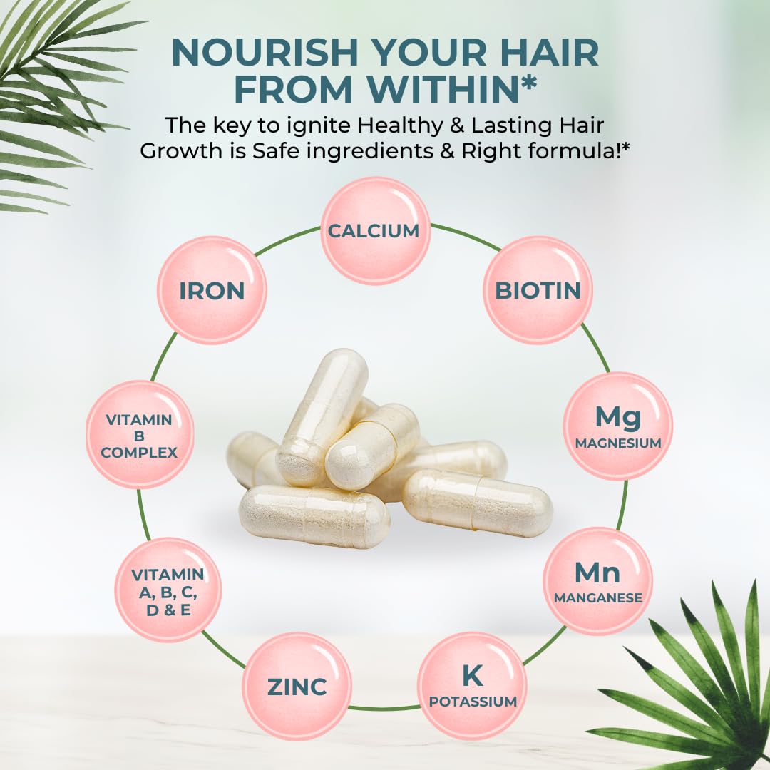 VITAL NUTRITIVE Vital Hair Complex – Biotin & Vitamin B Hair Vitamins for Women & Men – Supports Healthy Hair, Skin & Nails – Hormone-Free, Gluten-Free - PrimeBioHealth - canada supplements