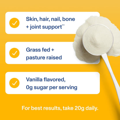 Vital Proteins Collagen Peptides Powder Vanilla - Supports Hair, Skin, Nails, Bones, Joints, Powder for Women - PrimeBioHealth - canada supplements
