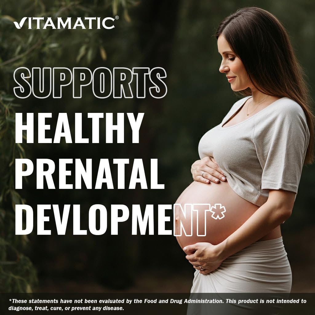 Vitamatic Folic Acid 1000 mcg (1 mg) - Vegetarian Tablets - 1667 mcg DFE - Vitamin B9 (240 Count (Pack of 1)) - PrimeBioHealth - canada supplements