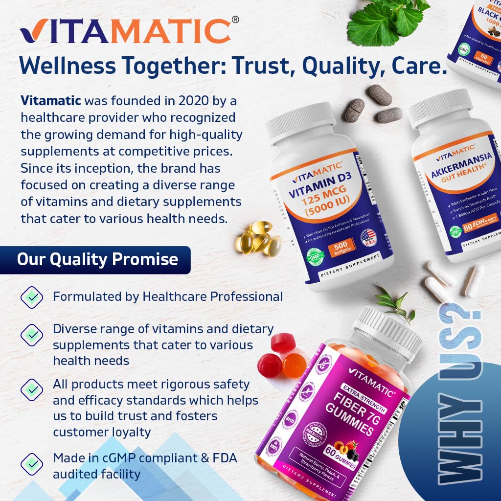 Vitamatic Vitamin D3 50,000 IU (as Cholecalciferol), Once Weekly Dose, 1250 mcg, 60 Veggie Capsules 1 Year Supply, Progressive Formula Helping - PrimeBioHealth - canada supplements
