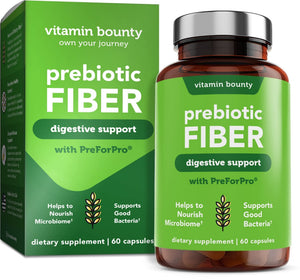 Vitamin Bounty Prebiotic Capsules - PreforPro® Prebiotics Supplement for Women & Men Digestive Health & Advanced Gut Health – No Fiber, No Bloating - PrimeBioHealth - canada supplements