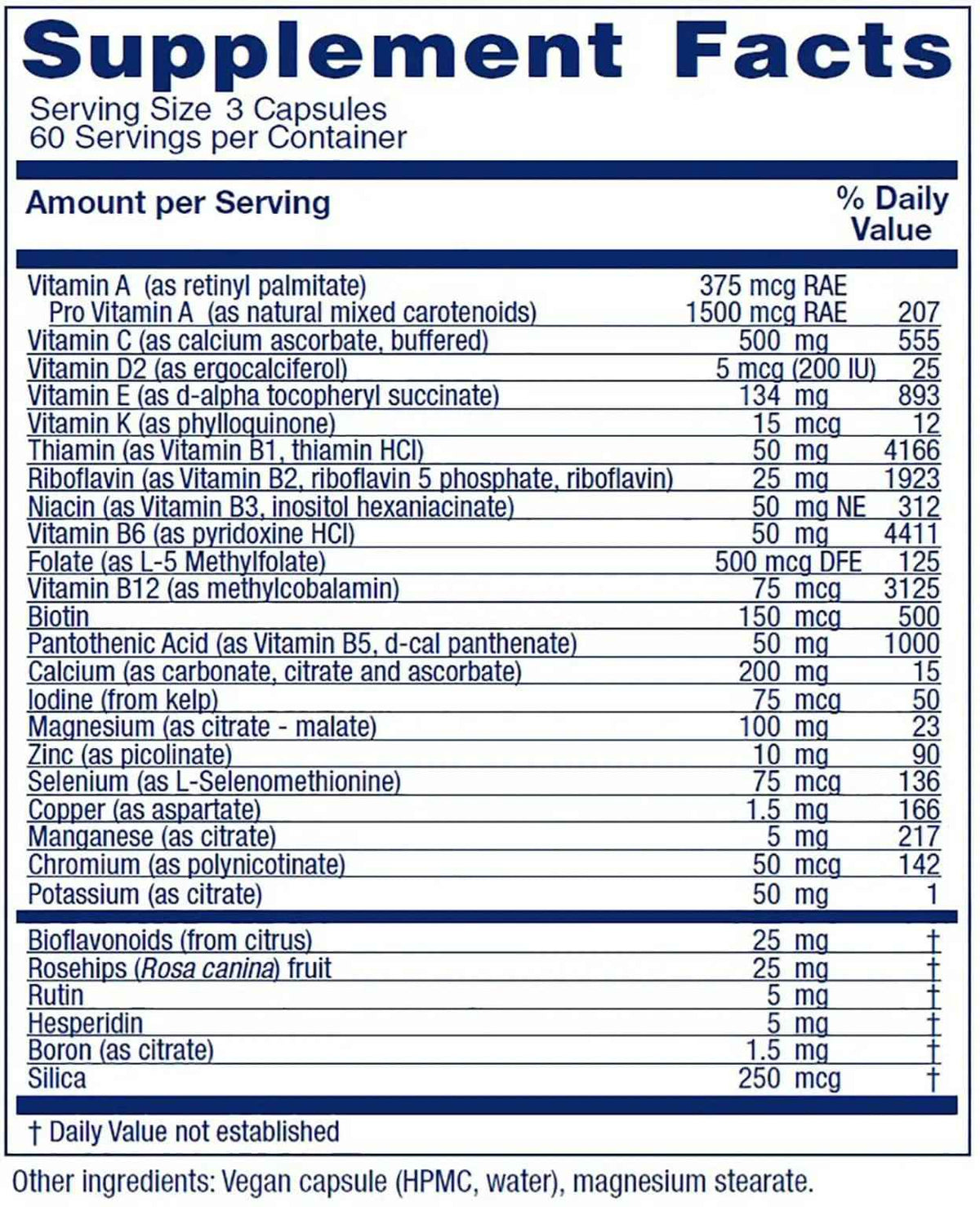 Vitanica Women's Symmetry, High Potency Daily Multivitamin, Vegan/Vegetarian, 180 Capsules