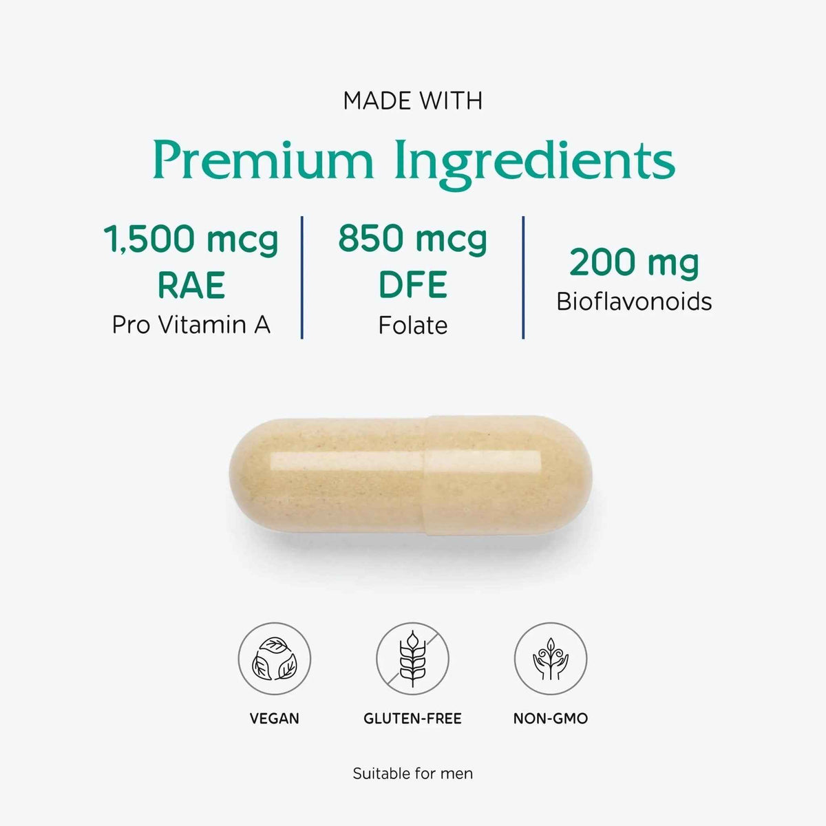 Vitanica Women's Symmetry, High Potency Daily Multivitamin, Vegan/Vegetarian, 180 Capsules