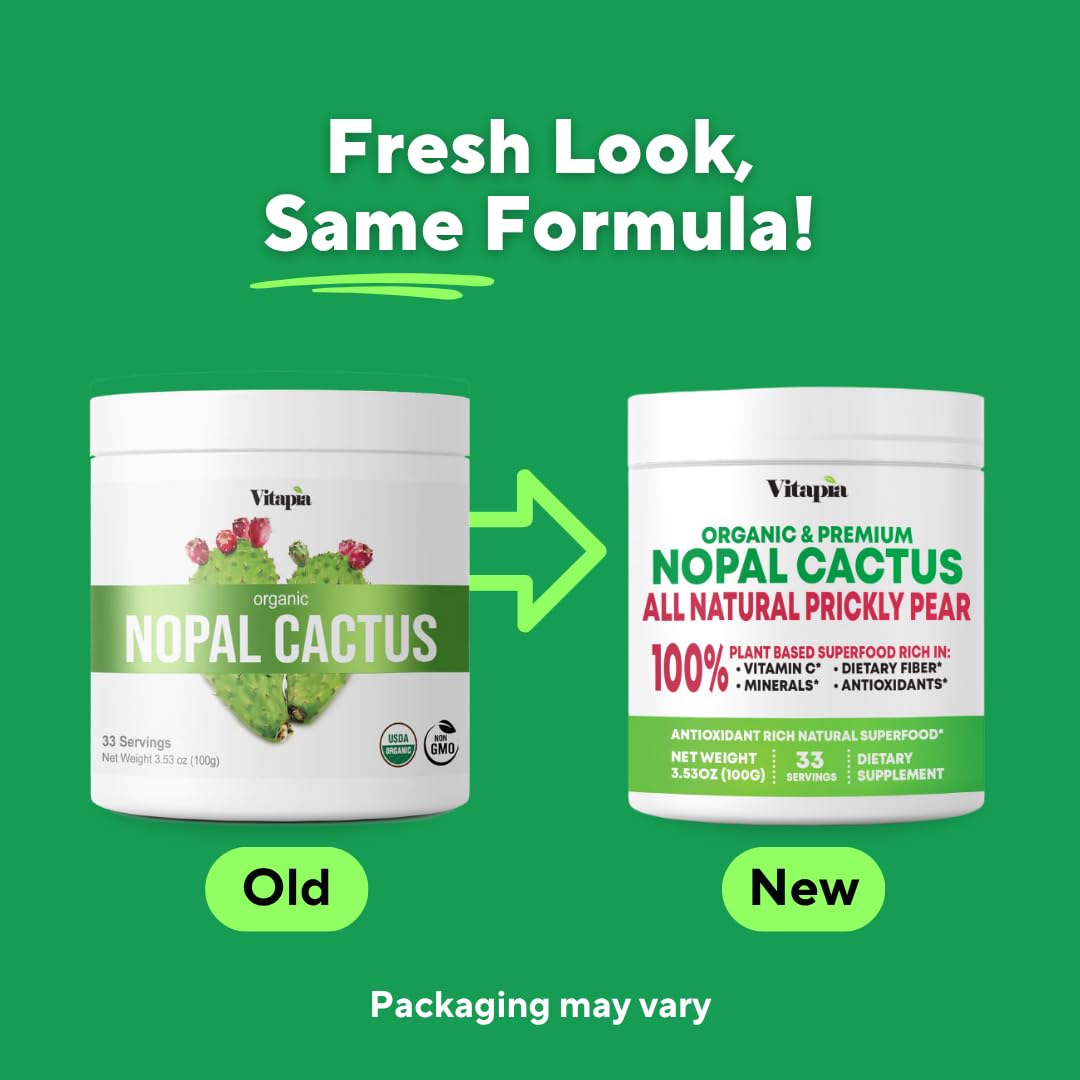 Vitapia Nopal Cactus Extract for Antioxidant, Skin, Metabolism, Wellness, Heart Health Support - 120 Veggie Capsules - Non GMO, Gluten Free Supplement - PrimeBioHealth - canada supplements