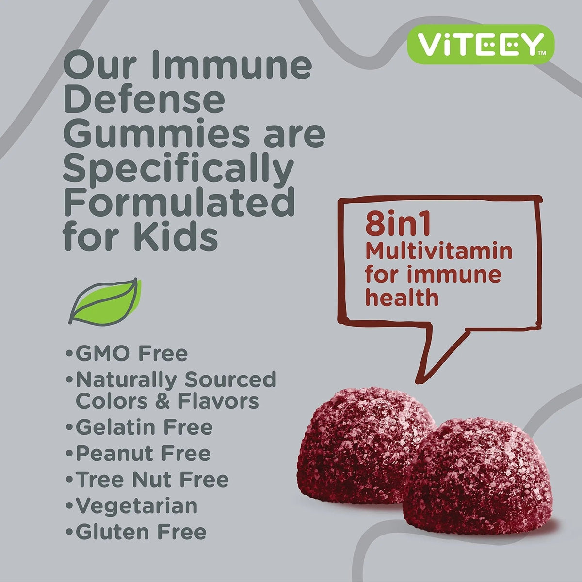 Viteey Kids Multivitamin Gummies with Probiotics - 8-1 Kids Vitamins for Immune Health Support with Vitamin C, D3, B12, B6 - PrimeBioHealth - canada supplements