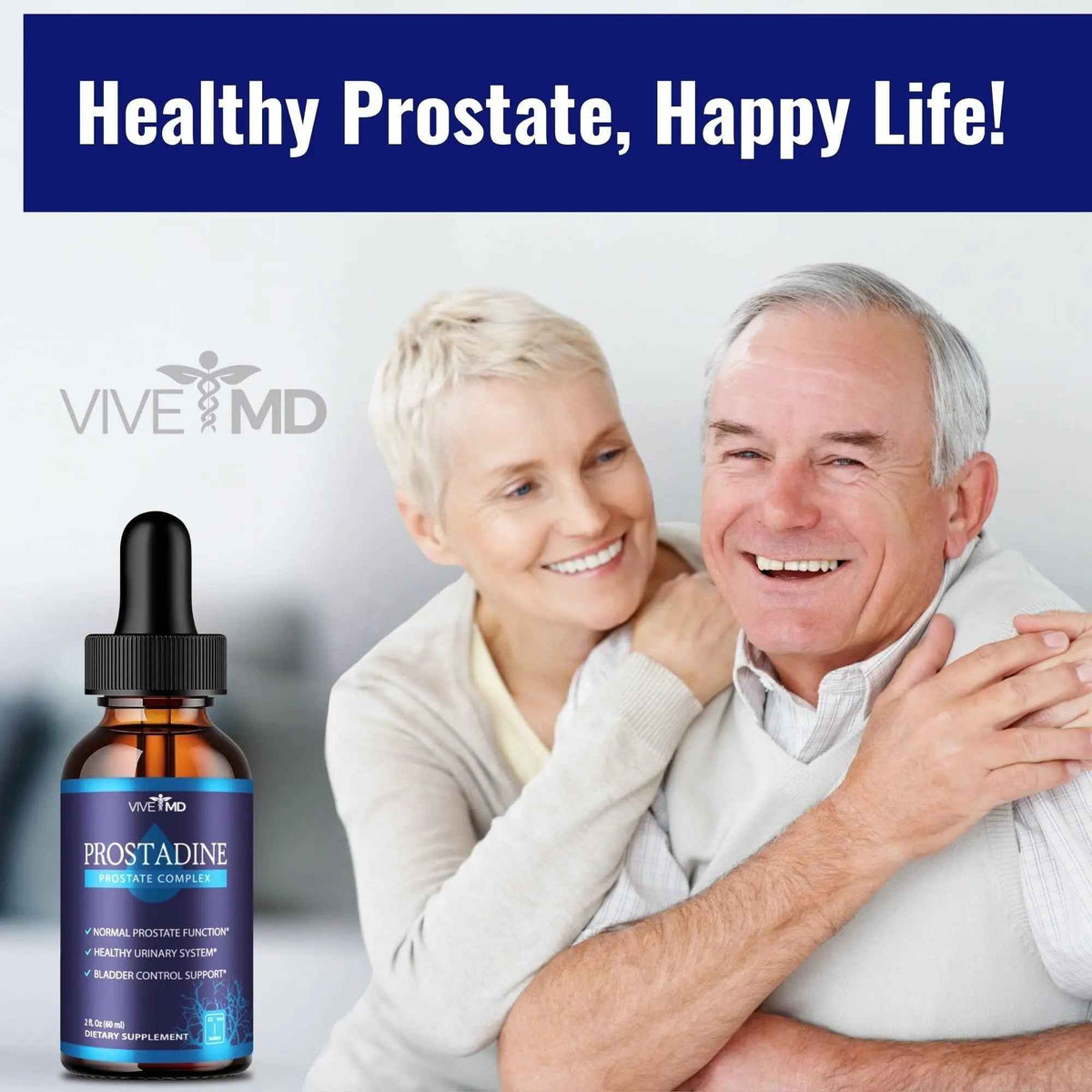 VIVE MD Prostadine Drops for Prostate Health, Bladder Urinating Issues - Prostadine Official Drop Formula - Extra Strength with Pomegranate, Prostadine Reviews (Package of 5)