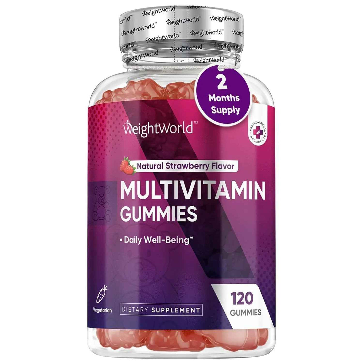 WeightWorld Adult Multivitamin Gummies for Women & Men of All Age - Halal-Suitable with Key Ingredients Like Vitamin A, C, D3, B6, B12 & Biotin