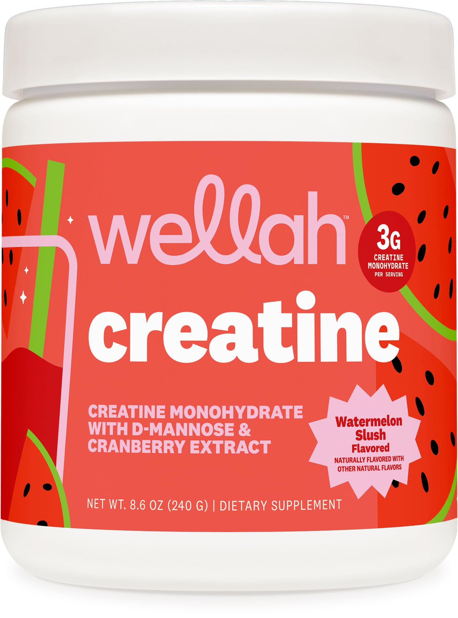 Wellah Creatine for Women - Creatine Monohydrate with Dandelion & Cranberry Extract (50 Servings, Strawberry Lemonade) | Creatine Monohydrate with Dandelion & Cranberry Extract - PrimeBioHealth - canada supplements