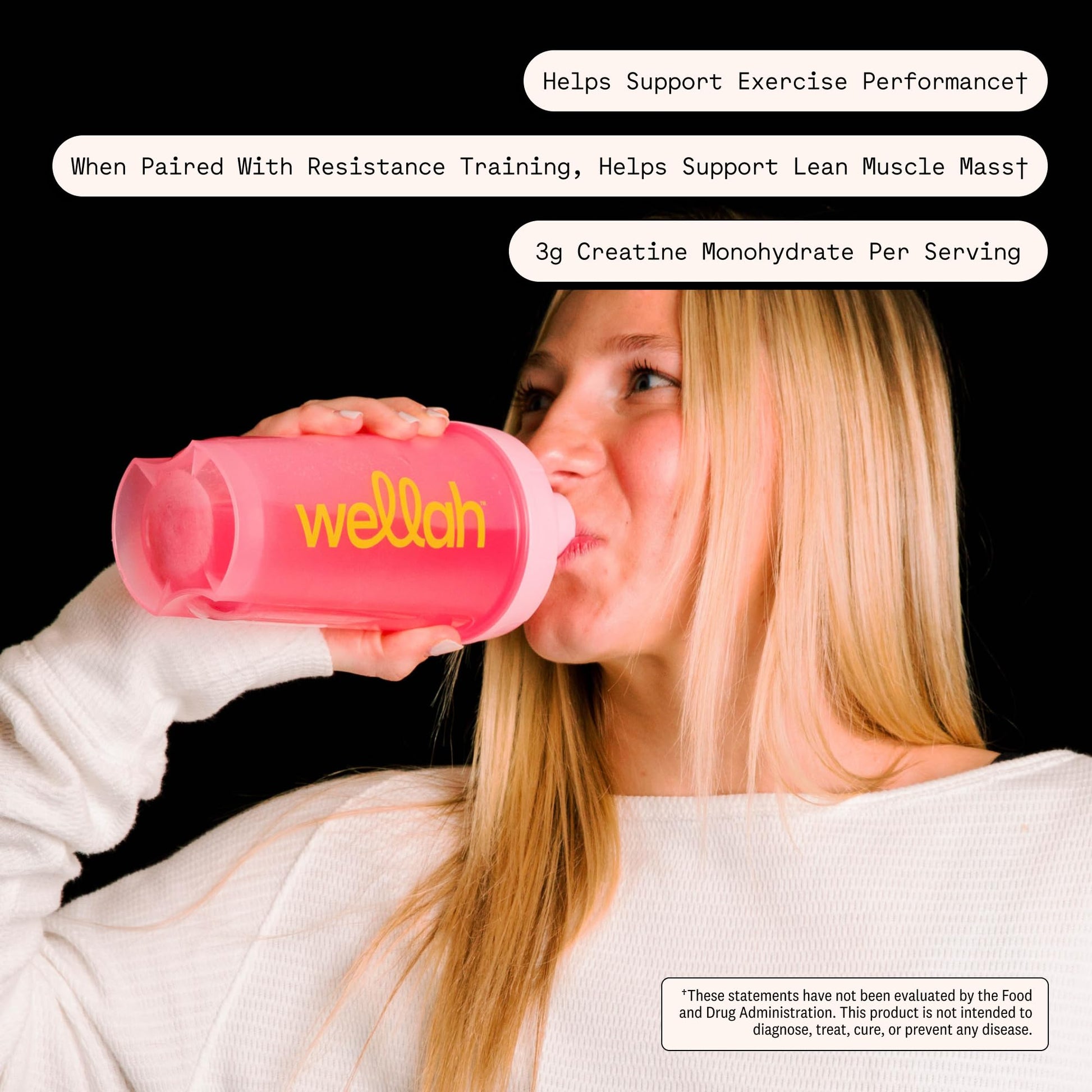 Wellah Creatine for Women - Creatine Monohydrate with Dandelion & Cranberry Extract (50 Servings, Strawberry Lemonade) | Creatine Monohydrate with Dandelion & Cranberry Extract - PrimeBioHealth - canada supplements