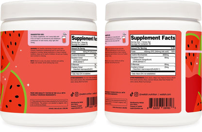 Wellah Creatine for Women - Creatine Monohydrate with Dandelion & Cranberry Extract (50 Servings, Strawberry Lemonade) | Creatine Monohydrate with Dandelion & Cranberry Extract - PrimeBioHealth - canada supplements