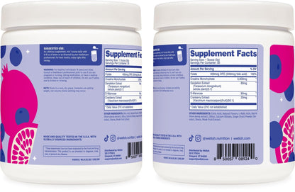 Wellah Creatine for Women - Creatine Monohydrate with Dandelion & Cranberry Extract (50 Servings, Strawberry Lemonade) | Creatine Monohydrate with Dandelion & Cranberry Extract - PrimeBioHealth - canada supplements