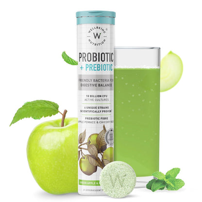 Wellbeing Nutrition Daily Probiotics + Prebiotics | Improve Metabolism, Acidity Relief, Digestion & Gut Health | 18 Billion CFU Organic Probiotics Supplement - PrimeBioHealth - canada supplements