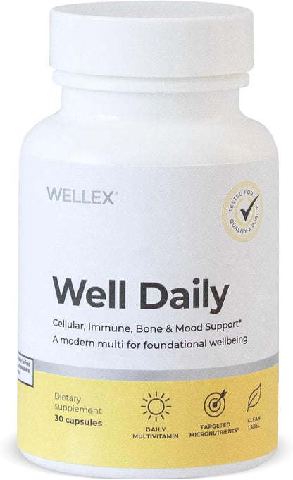 Wellex Well Daily – Modern Multivitamin – Bioavailable Nutrients for Immune, Cellular & Bone Health Support - PrimeBioHealth - canada supplements