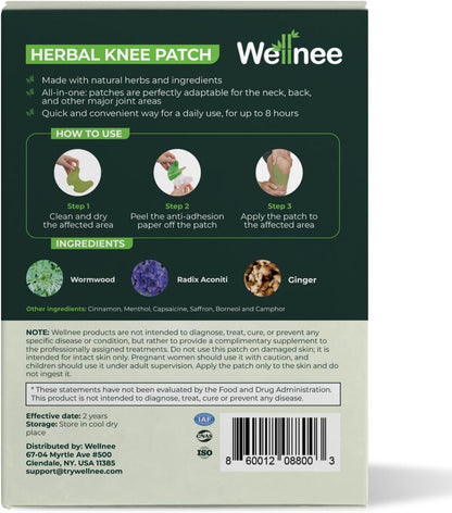 Wellnee & Wellamoon Wellness Pack: Herbal Knee Comfort Patches (10 Count) & Natural Sleep Support Patches (28 Count) – Joint & Muscle Comfort with Plant-Based Sleep Aid - PrimeBioHealth - canada supplements
