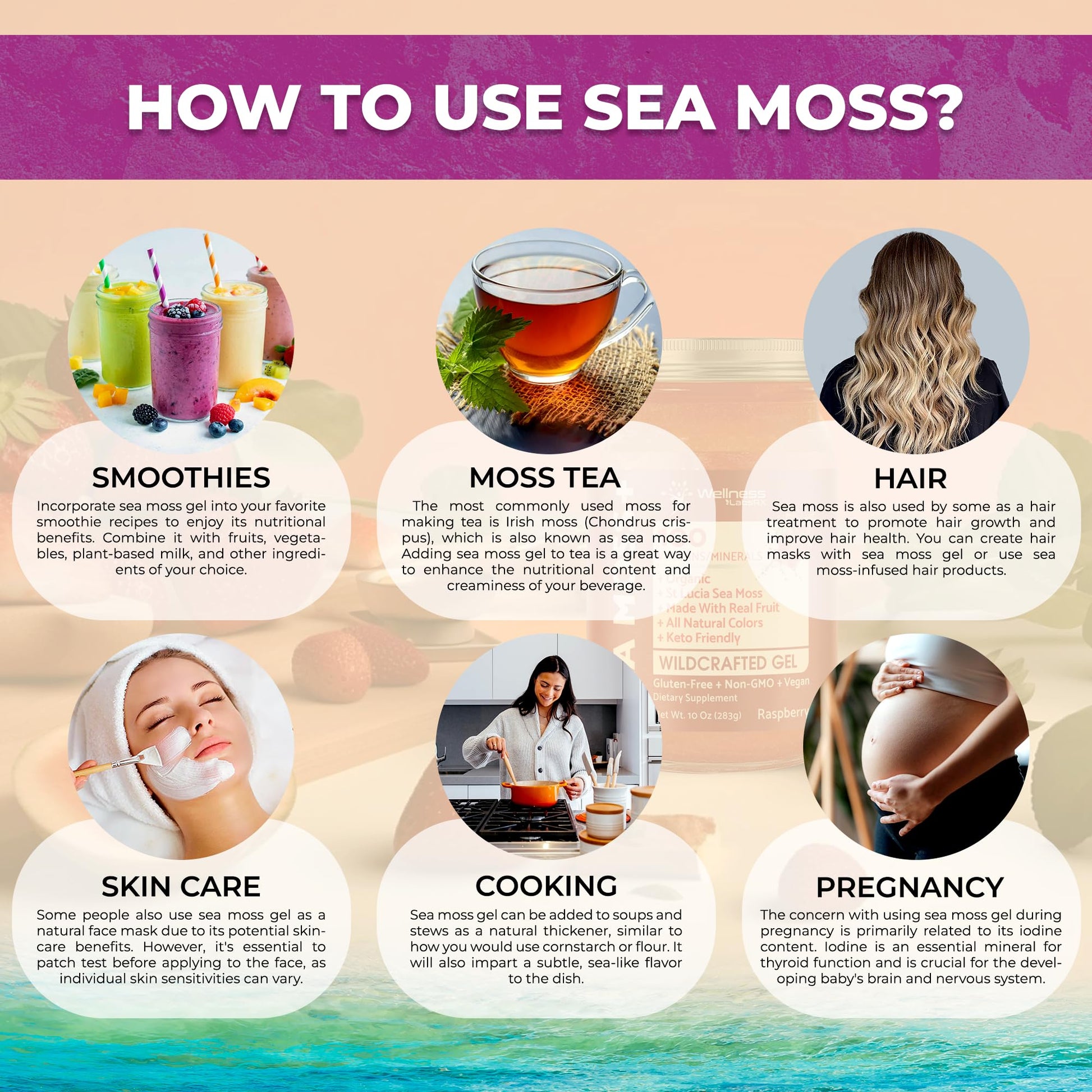 WELLNESS LABSRX Irish Sea Moss Gel Raw - Wildcrafted Superfood Seamoss Gel - Pineapple Mango Flavor, Vitamin and Mineral-Rich from Pristine Caribbean Waters - 10 oz. - PrimeBioHealth - canada supplements