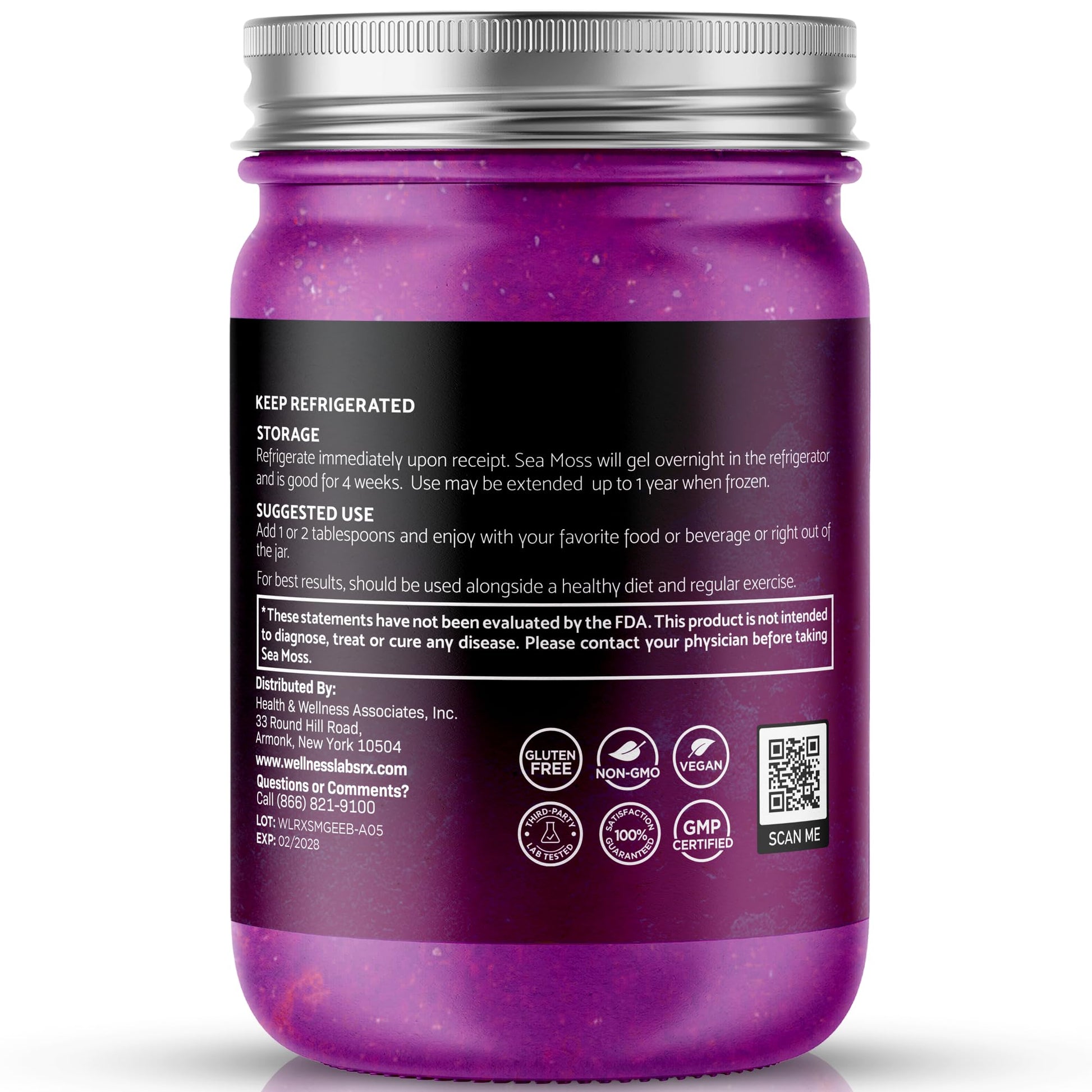 WELLNESS LABSRX Irish Sea Moss Gel Raw - Wildcrafted Superfood Seamoss Gel - Pineapple Mango Flavor, Vitamin and Mineral-Rich from Pristine Caribbean Waters - 10 oz. - PrimeBioHealth - canada supplements