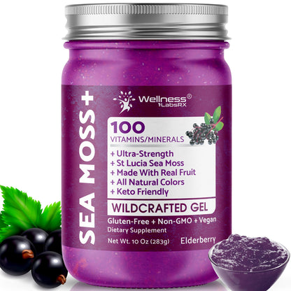WELLNESS LABSRX Irish Sea Moss Gel Raw - Wildcrafted Superfood Seamoss Gel - Pineapple Mango Flavor, Vitamin and Mineral-Rich from Pristine Caribbean Waters - 10 oz. - PrimeBioHealth - canada supplements