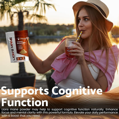 WELLNESS LABSRX Lions Mane Powder, Mushroom Supplement - 2000mg - Lions Mane Supplement - Lion's Mane Mushroom Powder Brain Supplements for Memory and Focus, Immune Support and Health - 120 Servings - PrimeBioHealth - canada supplements