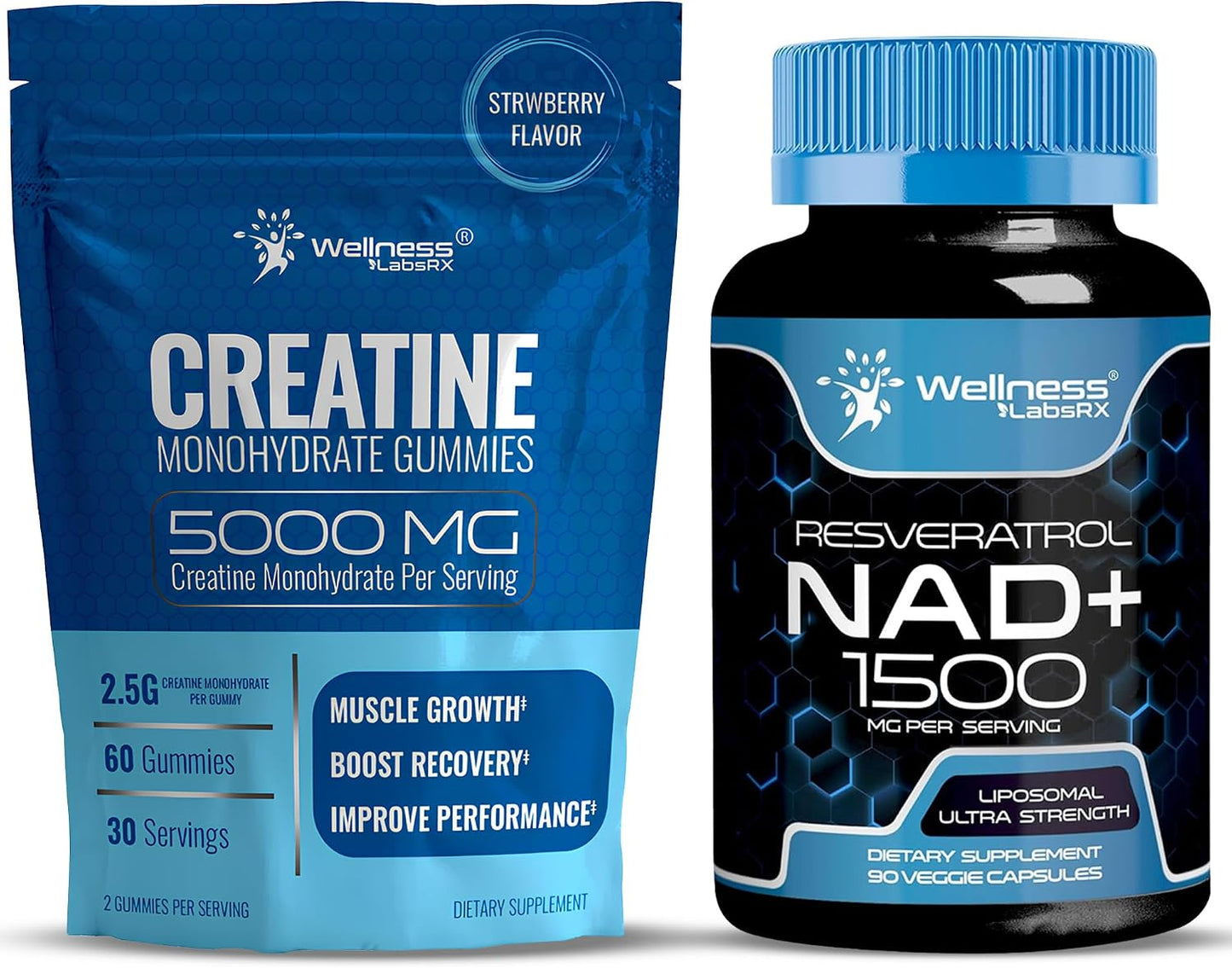 WELLNESS LABSRX NAD Capsules with Creatine Gummies | Bundle - PrimeBioHealth - canada supplements