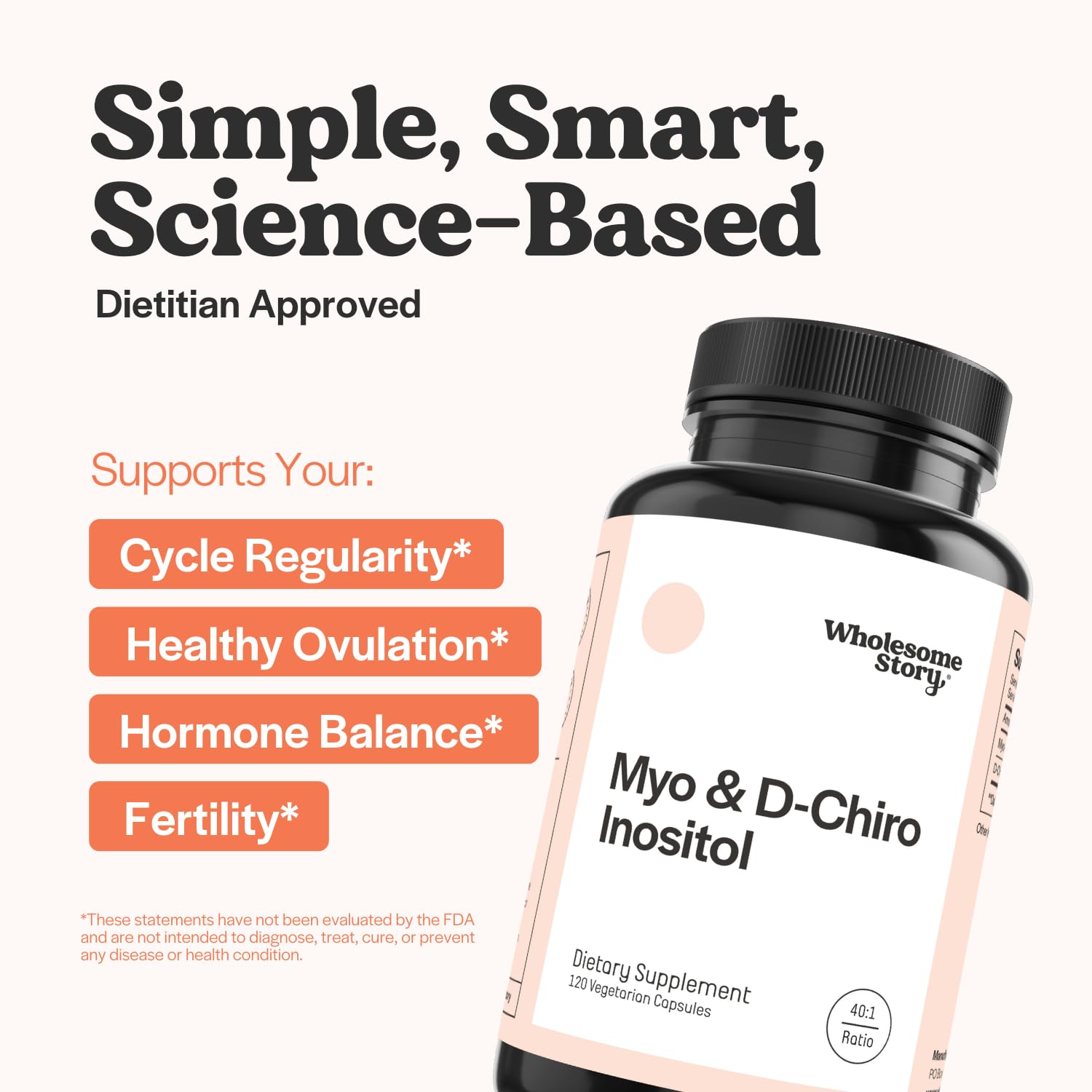 Wholesome Story Myo-Inositol & D-Chiro Inositol Supplement for Women | Fertility Supplements for Hormonal Balance & Ovarian Health Support - PrimeBioHealth - canada supplements
