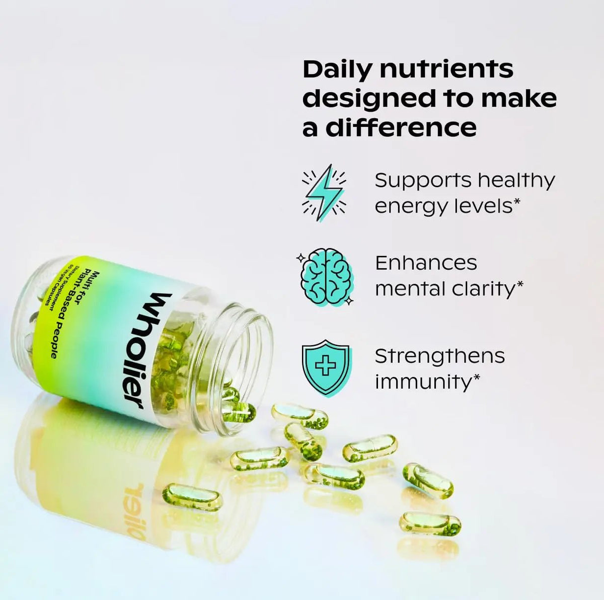 wholier Plant Based Multivitamin Vegan Omega-3 DHA EPA, Vitamin D, B12, Zinc, Vitamin K2, Iron, Iodine, Selenium - PrimeBioHealth - canada supplements