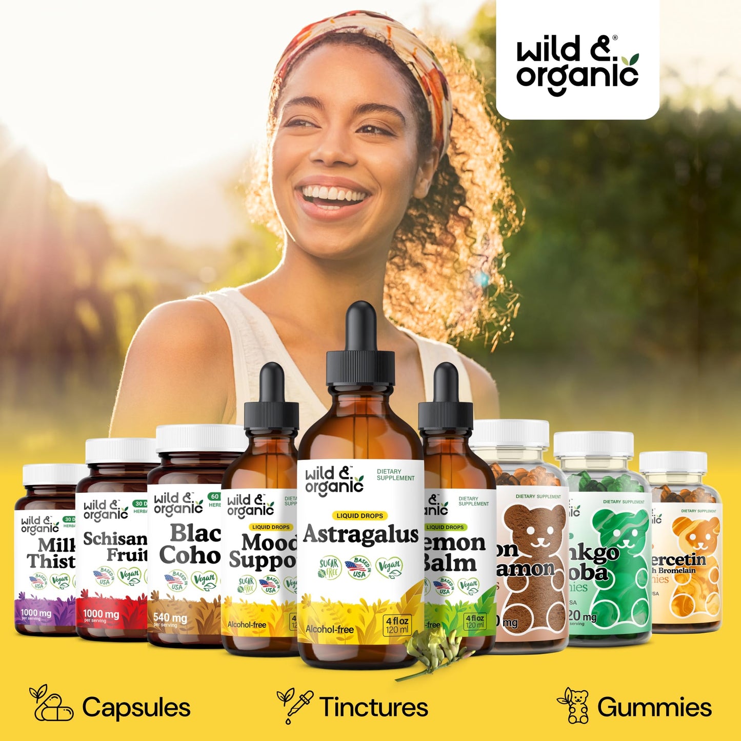 Wild & Organic Astragalus Root Extract Drops - Immune Support - Liquid Astragalus Supplement - Add to Tea & Mix with Powder - Membranaceus Herb - Vegan, Sugar & Alcohol-Free Tincture - 4 fl oz - PrimeBioHealth - canada supplements