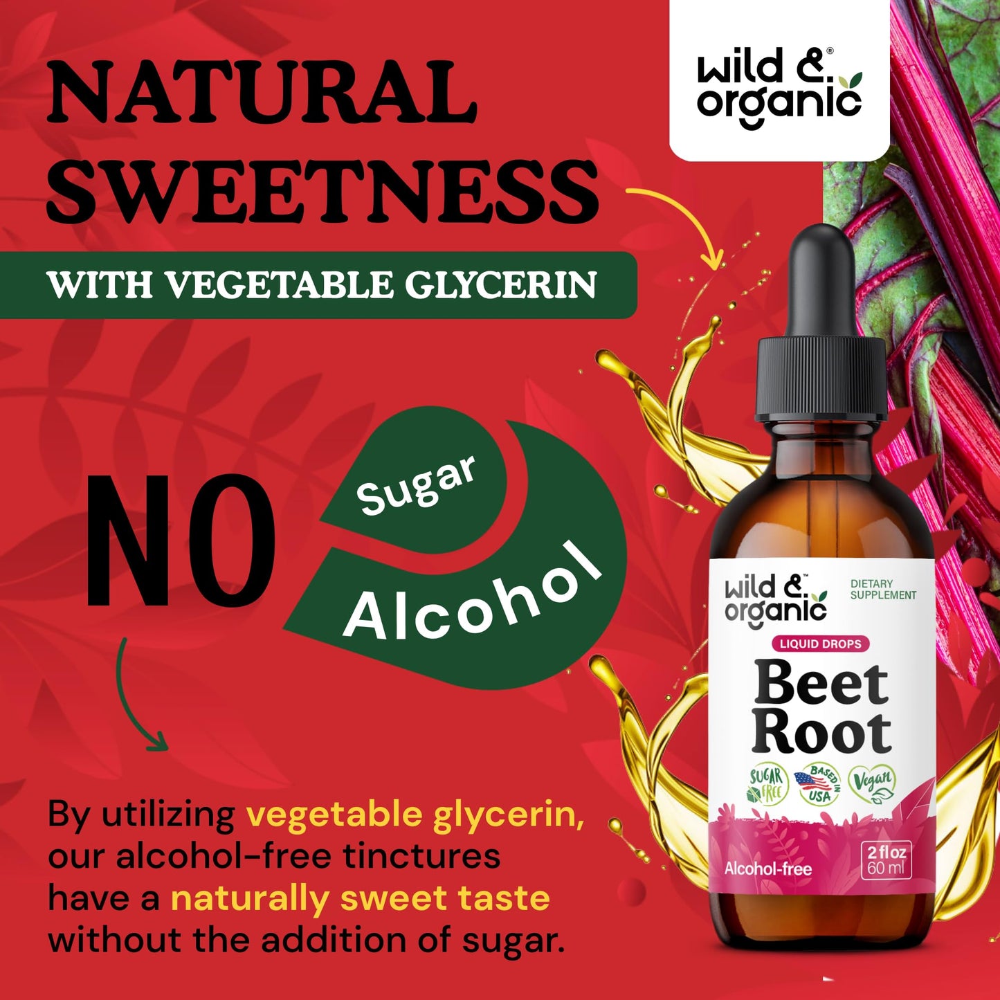 Wild & Organic Beet Root Extract Drops - Energy Support - Liquid Red Beets Supplements - 400 mg per Serving - Mix with Powder - Vegan, Sugar & Alcohol - 4 fl oz - PrimeBioHealth - canada supplements
