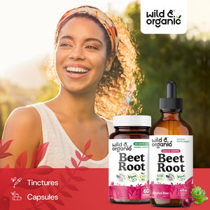 Wild & Organic Beet Root Extract Drops - Energy Support - Liquid Red Beets Supplements - 400 mg per Serving - Mix with Powder - Vegan, Sugar & Alcohol - 4 fl oz - PrimeBioHealth - canada supplements