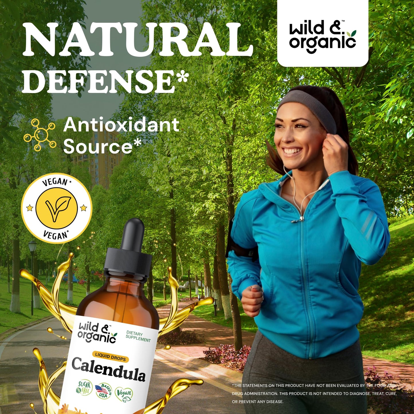 Wild & Organic Calendula Flowers Supplement - Antioxidant, Immune & Skin Support - Add to Tea Extract Drops - Calendula Herb Tincture - Vegan, Alcohol & Sugar-Free - 4 fl oz - PrimeBioHealth - canada supplements