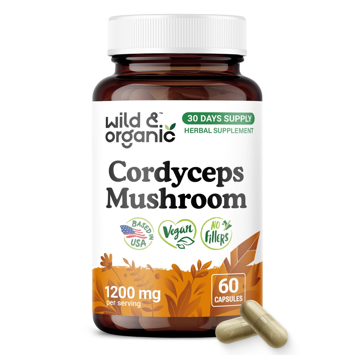 Wild & Organic Cordyceps Mushroom Tincture - Energy & Immune Support - Cordyceps Sinensis Extract Supplement - Liquid Mushroom Drops - Add to Tea & Mix with Powder - Sugar & Alcohol-Free - 4 fl oz - PrimeBioHealth - canada supplements