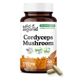 Wild & Organic Cordyceps Mushroom Tincture - Energy & Immune Support - Cordyceps Sinensis Extract Supplement - Liquid Mushroom Drops - Add to Tea & Mix with Powder - Sugar & Alcohol-Free - 4 fl oz - PrimeBioHealth - canada supplements