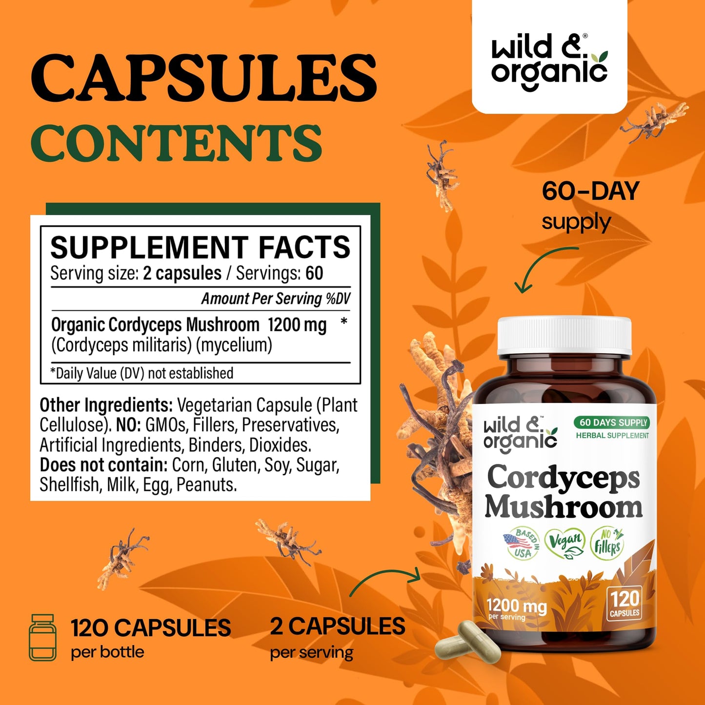 Wild & Organic Cordyceps Mushroom Tincture - Energy & Immune Support - Cordyceps Sinensis Extract Supplement - Liquid Mushroom Drops - Add to Tea & Mix with Powder - Sugar & Alcohol-Free - 4 fl oz - PrimeBioHealth - canada supplements