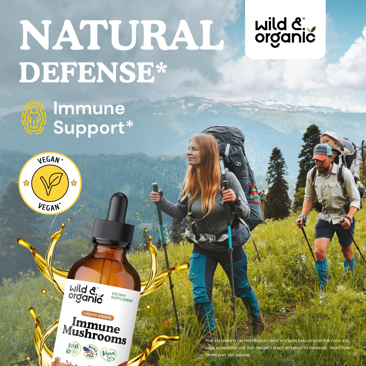 Wild & Organic Immune Mushroom Tincture - 8-in-1 Immune Support with Chaga, Reishi, Turkey Tail, Lion’s Mane, Maitake Extract - Liquid Mushroom Supplement - Vegan, Sugar & Alcohol-Free Drops - 4 oz - PrimeBioHealth - canada supplements