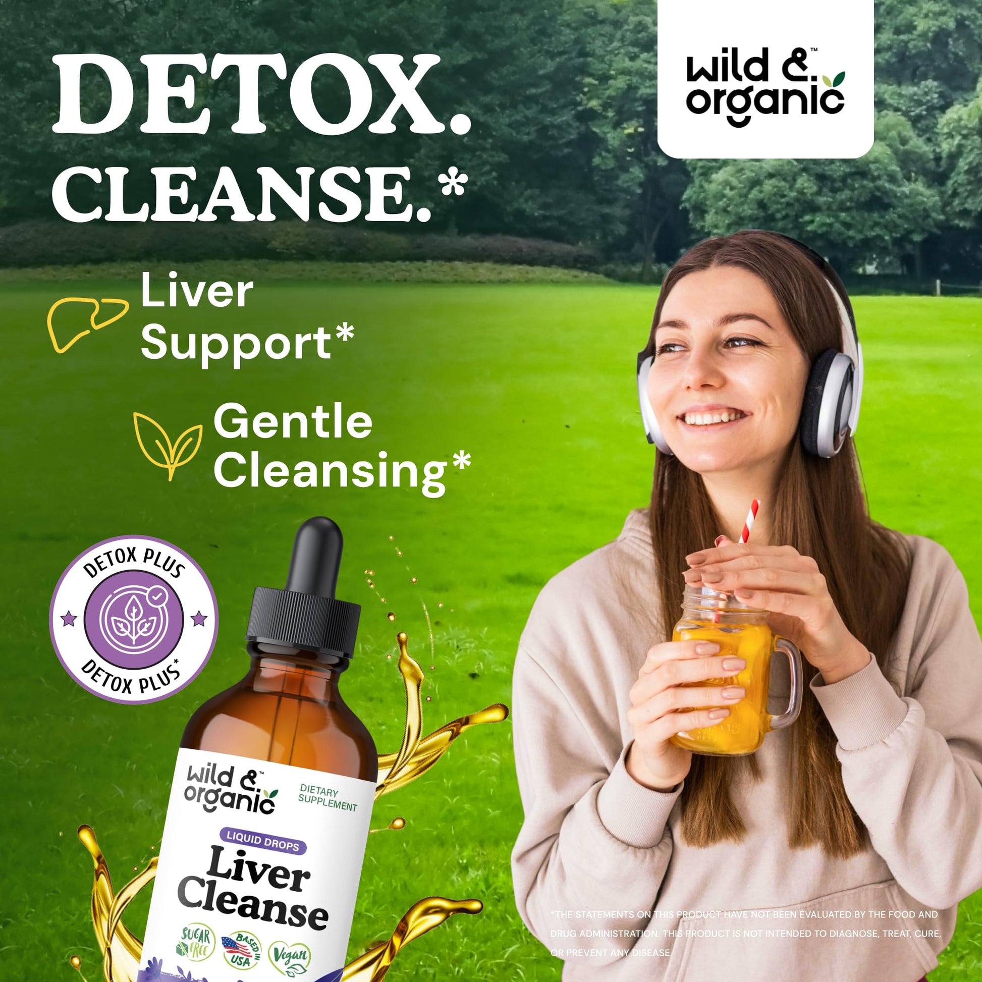 Wild & Organic Liver Cleanse Detox Tincture - Milk Thistle, Dandelion Root Herbal Complex - Liquid Liver Support Supplement - Vegan, Sugar & Alcohol-Free Milk Thistle Drops - 4 fl oz - PrimeBioHealth - canada supplements