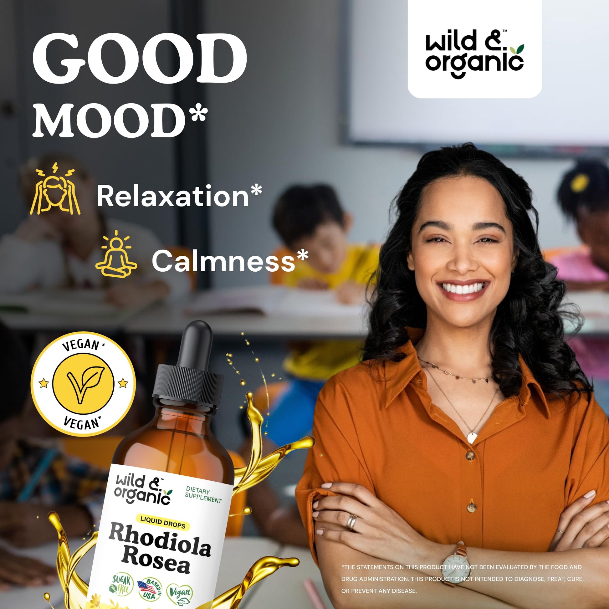 Wild & Organic Rhodiola Rosea Tincture - Rhodiola Rosea Supplement for Mood Support - Relaxing Root Extract Liquid Drops - Vegan, Sugar & Alcohol-Free - 4 fl oz - PrimeBioHealth - canada supplements