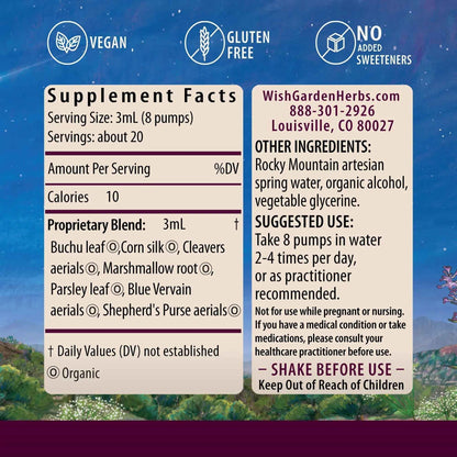 WishGarden Herbs Kidney Strength - Plant-Based Kidney Support Supplement with Buchu Leaf & Cornsilk Supports Kidney Health, Kidney Cleanse, Detox, Promotes Healthy Urinary Tract Health Function, 2oz