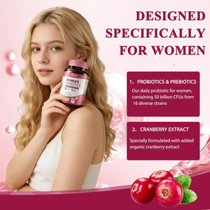 Women Probiotics 50 Billion CFU: Probiotics for Women with Prebiotics & Cranberry, 16 Strain Probiotic Supplement for Digestive Gut Health, Vaginal & Urinary Tract Support - PrimeBioHealth - canada supplements