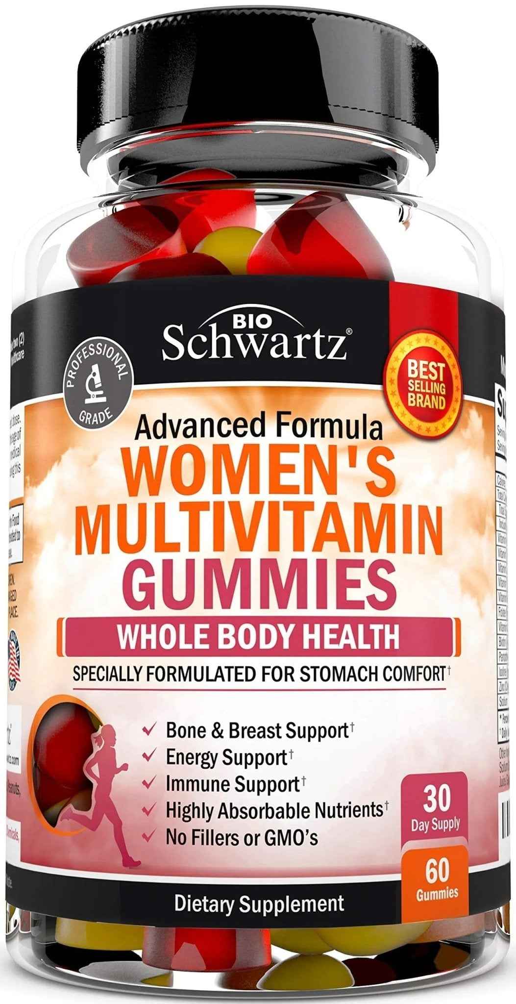 Women's Multivitamin Gummies with Vitamin A C B6 B12 D & E Vitamins for Immune Support - Gummy Multivitamin for Women