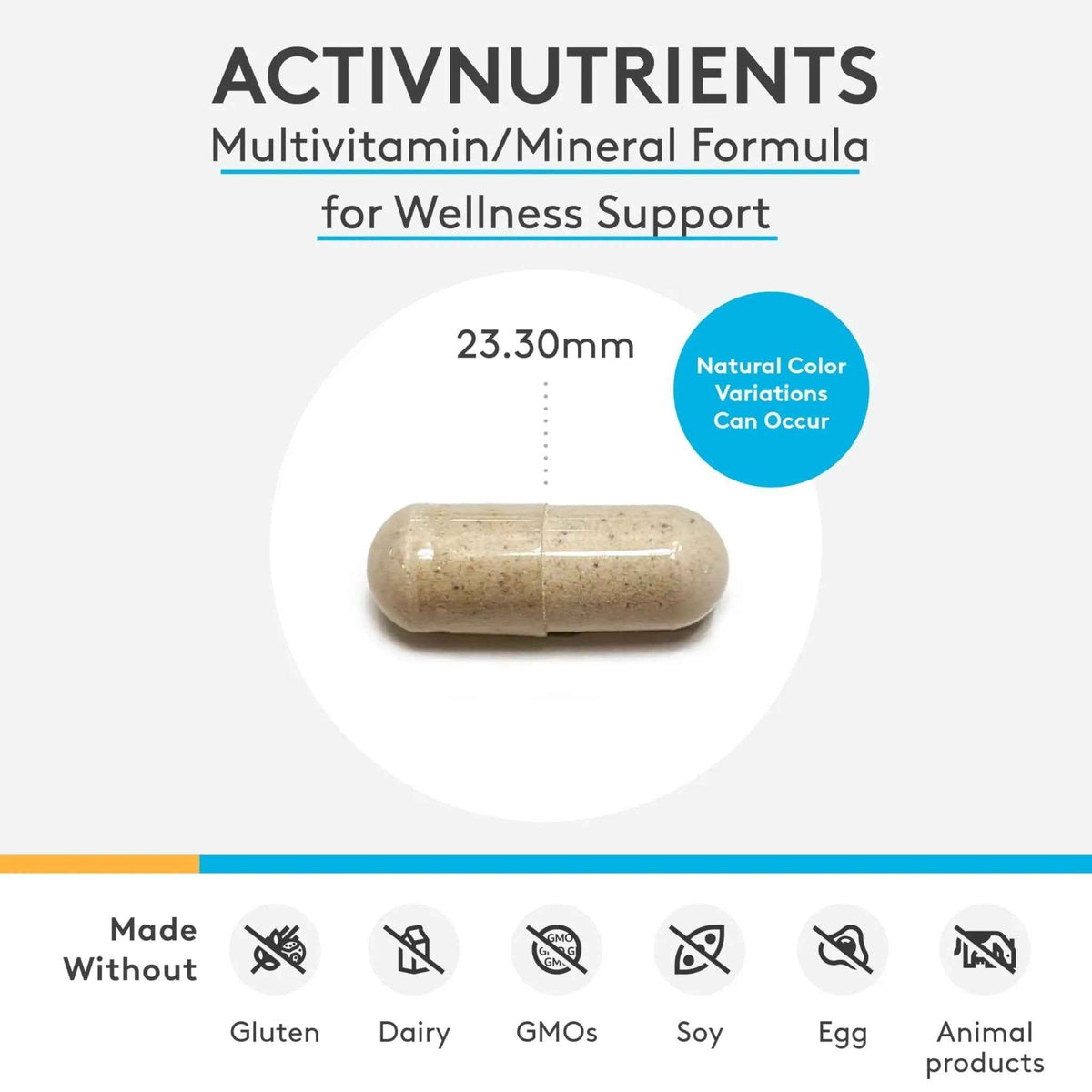 XYMOGEN ActivNutrients with Iron and Copper - Multivitamin Multimineral for Wellness, Immune, Energy and Mood Support