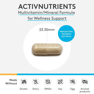 XYMOGEN ActivNutrients with Iron and Copper - Multivitamin Multimineral for Wellness, Immune, Energy and Mood Support
