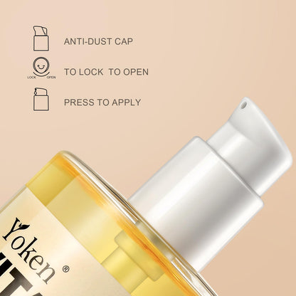 Yoken Vitamin E Oil 8 Oz Vitamin E oil for Skin Vitamine oils for Face Perfect Bath and Body Oil Cold Pressed Hexane - PrimeBioHealth - canada supplements