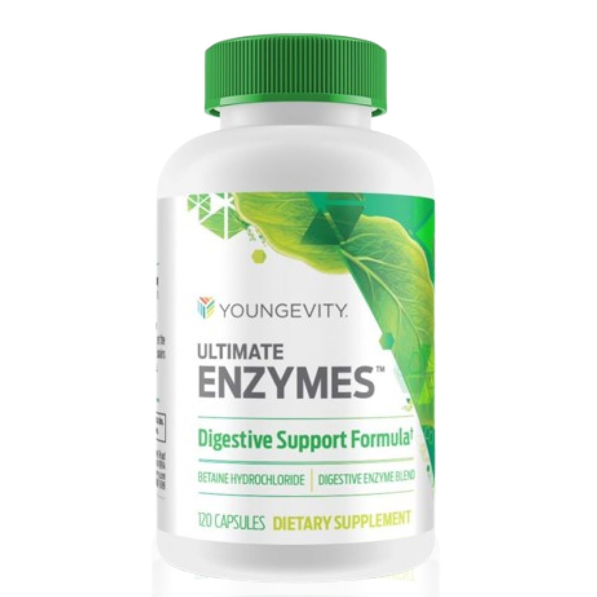 Youngevity Ultimate Enzymes® - Multi Enzymes for Digestion, Gas & Bloating Relief - Betaine HCl, Ox Bile, Pancreatine 10X, Papain 6M, Pepsin 1:3000 (120 Capsules) - PrimeBioHealth - canada supplements