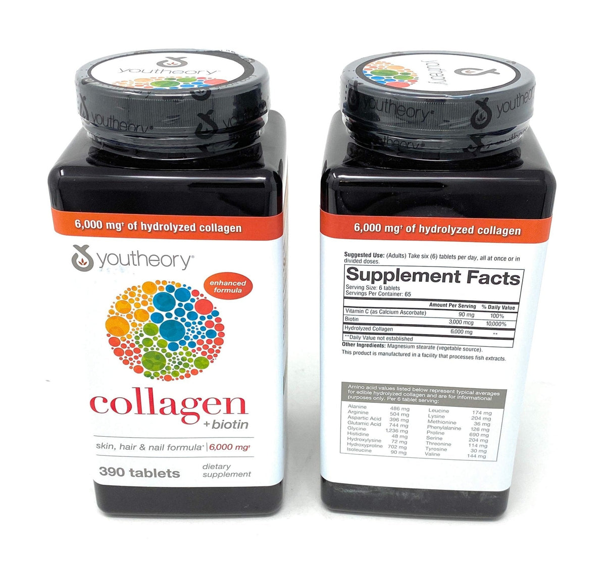 Youtheory Collagen Advanced Formula Tablets - 390 ct (2-Pack for 780 Ct) - PrimeBioHealth - canada supplements