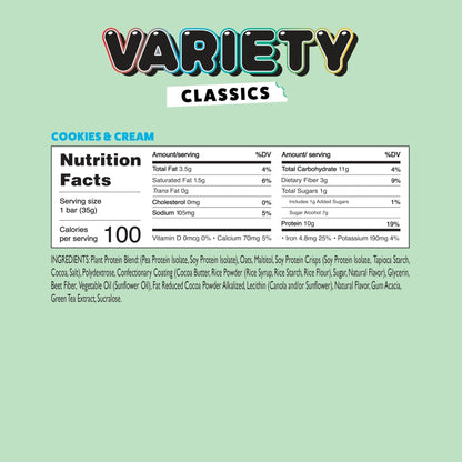 YuBi Bars - Protein Bars - 12 Bar Variety Pack - 100 Calories, 10g of Protein, Low Sugar, Low Carb, Palm Oil Free/Non-GMO, Gluten Free, Dairy Free, Healthy Snack, Non-GMO - 14.8oz (12 Pack, Variety Box) - PrimeBioHealth - canada supplements