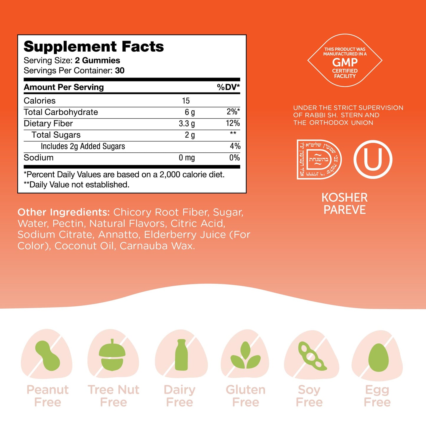 Zahler Chapter One Fiber Gummies - Soluble Fiber for Digestive Health Support - Flavored Gummies for Kids - Natural Chicory Root - Kosher, Dairy-Free, - PrimeBioHealth - canada supplements