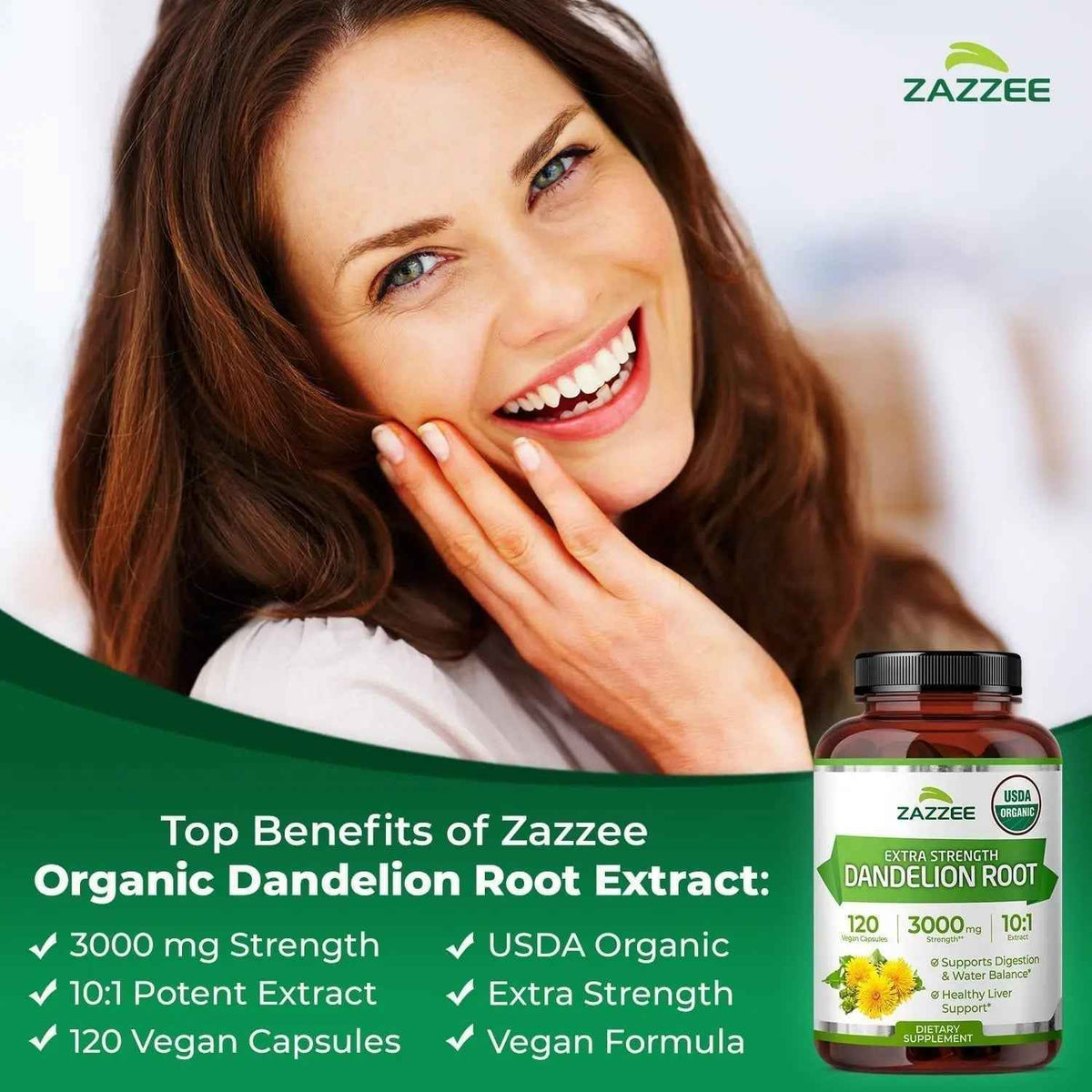 Zazzee Urinary Tract Cleanse & Detox Bundle | USDA Organic Dandelion Root Extract Capsules Plus D-Mannose 1000mg Capsules for UT & Bladder Cleansing