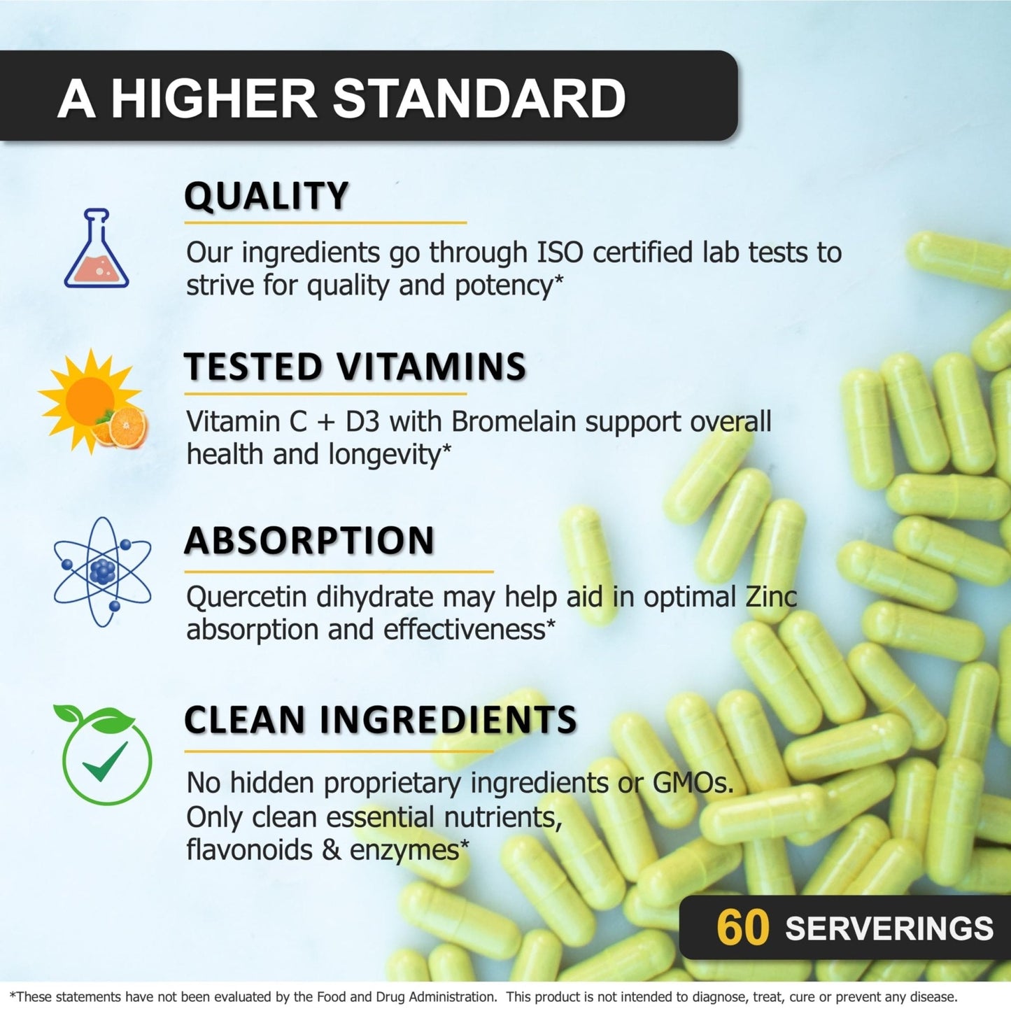 Zinc Quercetin 500mg with Vitamin C Vitamin D3 Bromelain Immune Support High Potency Quercetin Zinc Supplement ZQV by SPARTIS (Pack of 1 Bottle at 120-Caps) - PrimeBioHealth - canada supplements